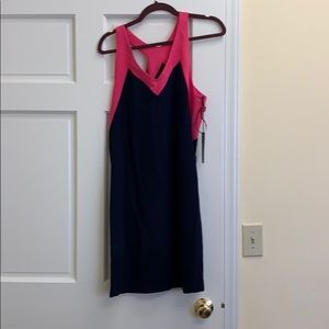 Navy and pink dress